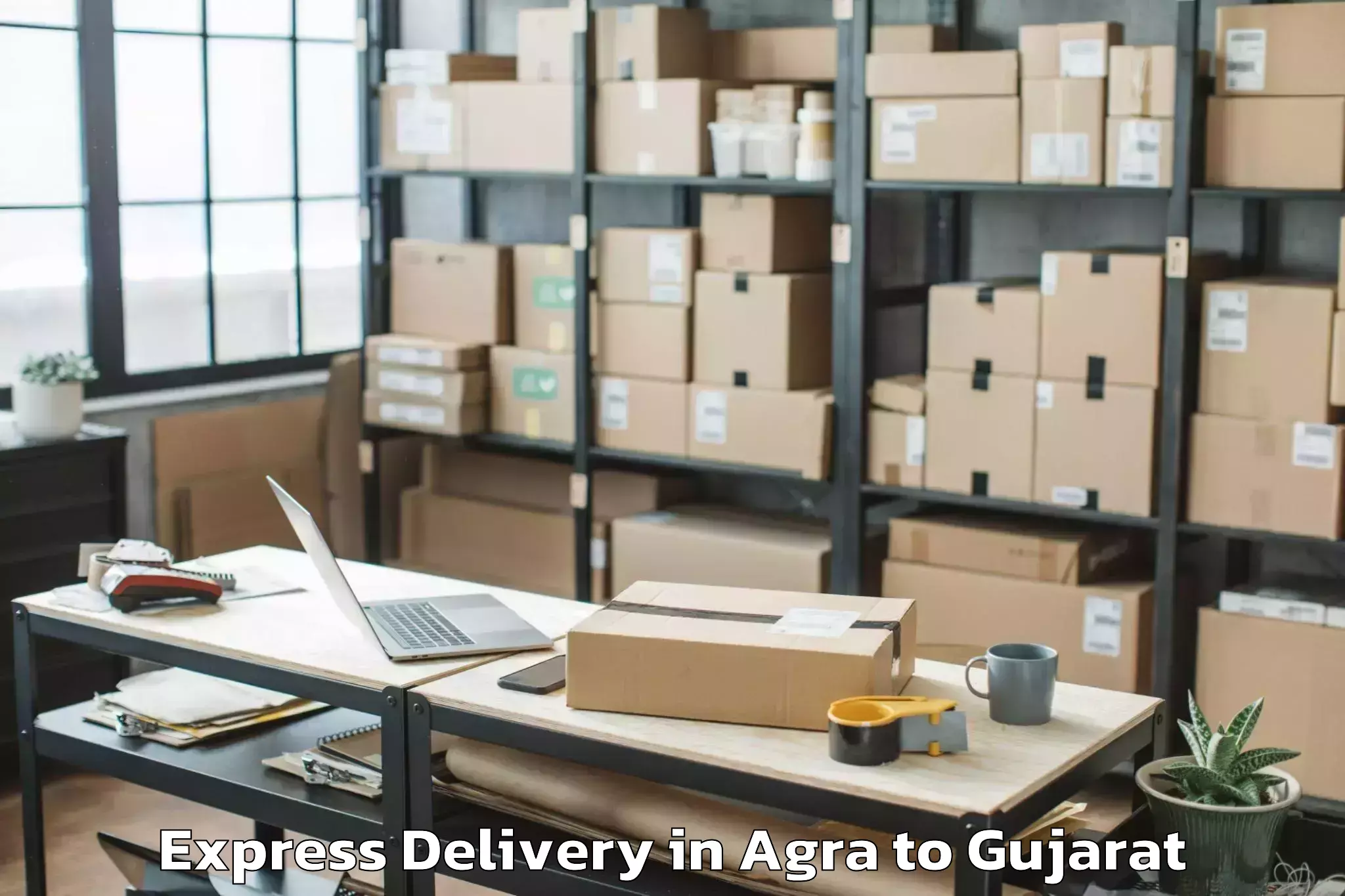 Efficient Agra to Halvad Express Delivery